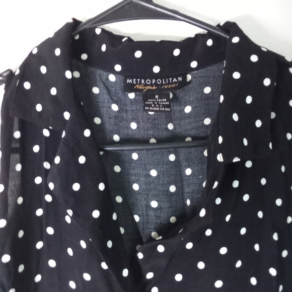 Vintage Polka Dot Dress Black White Pretty Woman Size 6 - Picture 3 of 4